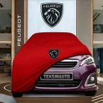 ULTRASHOP Peugeot 108 Top (2018 - ) Kırmızı Kumaş Oto Branda Araca Özel Penye Araba Brandası Araç Örtüsü