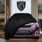 ULTRASHOP Peugeot 108 Top (2018 - ) Siyah Kumaş Oto Branda Araca Özel Penye Araba Brandası Araç Örtüsü