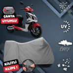 ULTRASHOP Sym Jet 4 125 Motosiklet Brandası Arka Çanta Uyumlu Su Geçirmez Motosiklet Branda