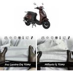 ULTRASHOP Ultra Shop Kanuni Trodon Xs 50 Motosiklet Branda Su Geçirmez Uv Korumalı Motosiklet Branda - Açık Gri