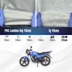 ULTRASHOP Ultra Shop Mondial 100 Mg Superboy Su Geçirmez Motosiklet Branda 4 Mevsime Uygun Motor Brandası - Gri