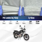 ULTRASHOP Ultra Shop Mondial 125 Vulture I Su Geçirmez Motosiklet Branda 4 Mevsime Uygun Motor Brandası - Gri