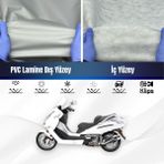 ULTRASHOP Ultra Shop Mondial 250 Jet Max Su Geçirmez Motosiklet Branda 4 Mevsime Uygun Motor Brandası - Gri