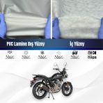 ULTRASHOP Ultra Shop Mondial Vulture I-E Su Geçirmez Motosiklet Branda 4 Mevsime Uygun Motor Brandası - Gri
