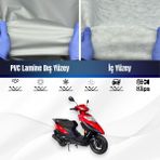 ULTRASHOP Ultra Shop Motolux Rossi 50 Su Geçirmez Motosiklet Branda 4 Mevsime Uygun Motor Brandası - Gri