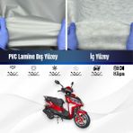 ULTRASHOP Ultra Shop Motolux Rossi Rs 50 Su Geçirmez Motosiklet Branda 4 Mevsime Uygun Motor Brandası - Gri