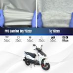 ULTRASHOP Ultra Shop Motolux Rossi Rs Su Geçirmez Motosiklet Branda 4 Mevsime Uygun Motor Brandası - Gri