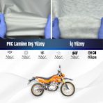 ULTRASHOP Ultra Shop Motoran Cross XV-250 Su Geçirmez Motosiklet Branda 4 Mevsime Uygun Motor Brandası - Gri