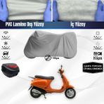 ULTRASHOP Ultra Shop Vespa Et 4 Motosiklet Brandası Çanta Topcase Uyumlu Motor Brandası - Gri