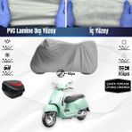 ULTRASHOP Ultra Shop Vespa Gts 150 Motosiklet Brandası Çanta Topcase Uyumlu Motor Brandası - Gri
