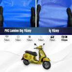 ULTRASHOP Vespa Gts 300 Super Sport S Motosiklet Brandası Su Geçirmez Branda Mavi Branda Motor Branda - Bağlantı Klipsi