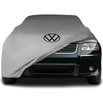 ULTRASHOP Volkswagen Passat B5.5 (2000 - 2005) Gri Kumaş Araba Branda Logolu Kumaş Araba Brandası Penye Oto Branda - Araç modeline özel tasarım