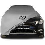 ULTRASHOP Volkswagen Passat B7 Variant Sw (2010 - 2014) Gri Kumaş Araba Branda Logolu Kumaş Araba Brandası Penye Oto Branda - Araç modeline özel tasarım