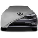 ULTRASHOP Volkswagen Passat B8-B8.5 (2014 - ) Gri Kumaş Araba Branda Logolu Kumaş Araba Brandası Penye Oto Branda - Araç modeline özel tasarım