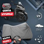 ULTRASHOP Yamaha Tricity 155 Motosiklet Brandası Arka Çanta Uyumlu Su Geçirmez Motosiklet Branda