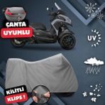 ULTRASHOP Yamaha Tricity 300 Motosiklet Brandası Arka Çanta Uyumlu Su Geçirmez Motosiklet Branda