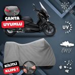 ULTRASHOP Yamaha X-Max 250 Iron Max Abs Motosiklet Brandası Arka Çanta Uyumlu Su Geçirmez Motosiklet Branda