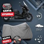 ULTRASHOP Yamaha X-Max 250 Motosiklet Brandası Arka Çanta Uyumlu Su Geçirmez Motosiklet Branda