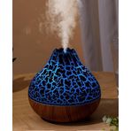 Ultrasonik 300 ml Hava Nemlendirici Buhar Makinesi 7 Renk LED Işıklı Aroma Difüzörü Oda Nemlendirici - Siyah