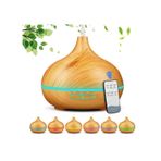 Ultrasonik 7 Renk Led Işıklı Aromatik Oda Kokusu Hava Nemlendirici 550 ML pembe