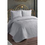 Ultrasonik Kapitoneli Fenomen Çift Kişilik Yatak Örtüsü Gri - 230 x 250 cm