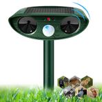 Ultrasonik kedi kovucu, hayvan kovucu, güneş enerjili kedi korkutucu, bahçe için, ultrasonik kovucu, hareket sensörlü, bahçe, rakun, köpek, kuş, haşereler için, su geçirmez