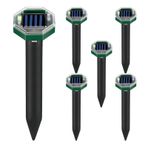 Ultrasonik köstebek kovucu, ultrasonik gopher kovucu - Açık güneş enerjili köstebek kovucu | 6x su geçirmez caydırıcı bahisler, avlu, bahçe, çim için cihaz sivri uçlarını itmek