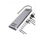 Ultratekno 14 In 1 Macbook Uyumlu Type-C Hub USB 3.0-SD/TF-RJ45-HDMI-VGA-USB-C 60W Dönüştürücü Çoklayıcı