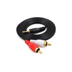 Ultratekno 3.5 Mm Stereo To 2Rca Kablosu Aux Tos Ses 1.5 Mt Kablo Sound Audıo Erkek Ara Kulaklık Standart