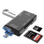 ULTRATEKNO 6in1 Tablet Telefon Uyumlu Micro SD Hafıza Kartı ve USB Flash Bellek , Klavye , Mouse OTG Çevirici