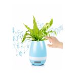 Ultratekno Akıllı Saksı Bluetooth Hoparlör Dokunmatik Işıklı Gece Lambası Mp3 Çalar(Mavi)