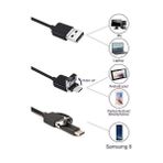 UltraTekno Endoskop 3 In 1 Yılan Kamera USB Micro USB Type-C Sert Kablo 2-5-10-15-20 Metre - 15 Metre