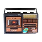 Ultratekno FP-319BT Nostaljik USB Kaset Çalar Alarm Saatli Radyo - Kahverengi