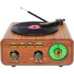 UltraTekno M-1317BT Özel Tasarım Ahşap Görünümlü Retro Vintage Nostaljik Radyo & Bluetootlu Mini Fm Radyo - Açık Ahşap