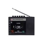 Ultratekno Panda 6503 25W Kaset Çalar Radyo USB/TF Kaydedici Bant Mikrofon Çok Fonksiyonlu Müzik Çalar, Siyah