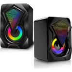 UltraTekno Rgb Işıklı Gaming Pc Bilgisayar Hoparlörü 1+1 Speaker X2
