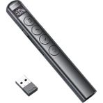 UltraTekno S7 Dijital Ekranlı Şarjlı Lazer Sunum Kumandası Şarj Göstergeli Lazer Powerpoint Laser Pointer Slayt - 14 x 2,1 x 1,5 cm