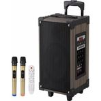 Ultratekno Süper Bass Şarjlı Kumandalı Çift Mikrofonlu Hoparlör Karaoke Sistemi 100 Watt Taşınabilir Parti Box