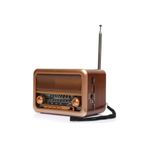 Ultratekno Taşınabilir Nostaljik Radyo Bluetooth Tf Kart Usb Destekli Mp3 Çalar Hoparlör