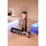 ULTRATEKNO USB Type-C Şarjlı AAA Pil 1.5V 1000+ Kez Şarj Edilebilir Lityum Pil Kalem Pil (2’li Paket)
