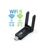 Ultratekno Wi-Fi Adaptörü 802.11Ac 1300Mbps Wireless Dual Band Usb Adaptör 3.0 Wifi 5 Çift Anten