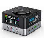 UltraTekno WLX-R8A 680W Gan 8 Port Pd 3.1 Hızlı Şarj Istasyonu Kablosuz Şarj Destekli USB Type-C Laptop Telefon Tablet Şarj Cihazı - Siyah