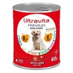 Ultravita Yüksek Proteinli Kuzu Etli Konserve Yaş Köpek Maması 415 gr X1 Adet
