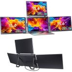 Ultrax 15.6" Üçlü Taşınabilir Monitör Çoklu Ekran Full Hd IPS Notebook Monitör - 5 ms - 60 Hz