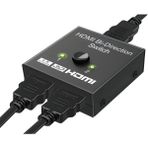 Ulu Bilgisayar 2 Port Çift Yönlü HDMI Switch Splitter Ekran Monitör Çoklayıcı Çoğaltıcı - Siyah