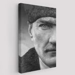 Ulu Önder Mustafa Kemal Atatürk Siyah Beyaz Dekoratif Kanvas Tablo, Duvar Dekoru 6303
