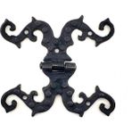 Ulu Pazarlama Antika Tarz Dekoratif Pirinç Süslü Menteşe - 100X90 Mm, Oksit