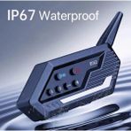 Ulu Pazarlama BT62 Motosiklet Kask Kulaklığı Bluetooth Intercom 2 Intercom Bağlantılı - Kırmızı