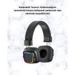 Ulu Pazarlama Renkli Işık Efektli Bluetooth 5.3 Müzik Kulaklığı - Belirtilmemiş