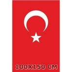 Ulu Ulu Türk Bayrağı 100X150 Cm